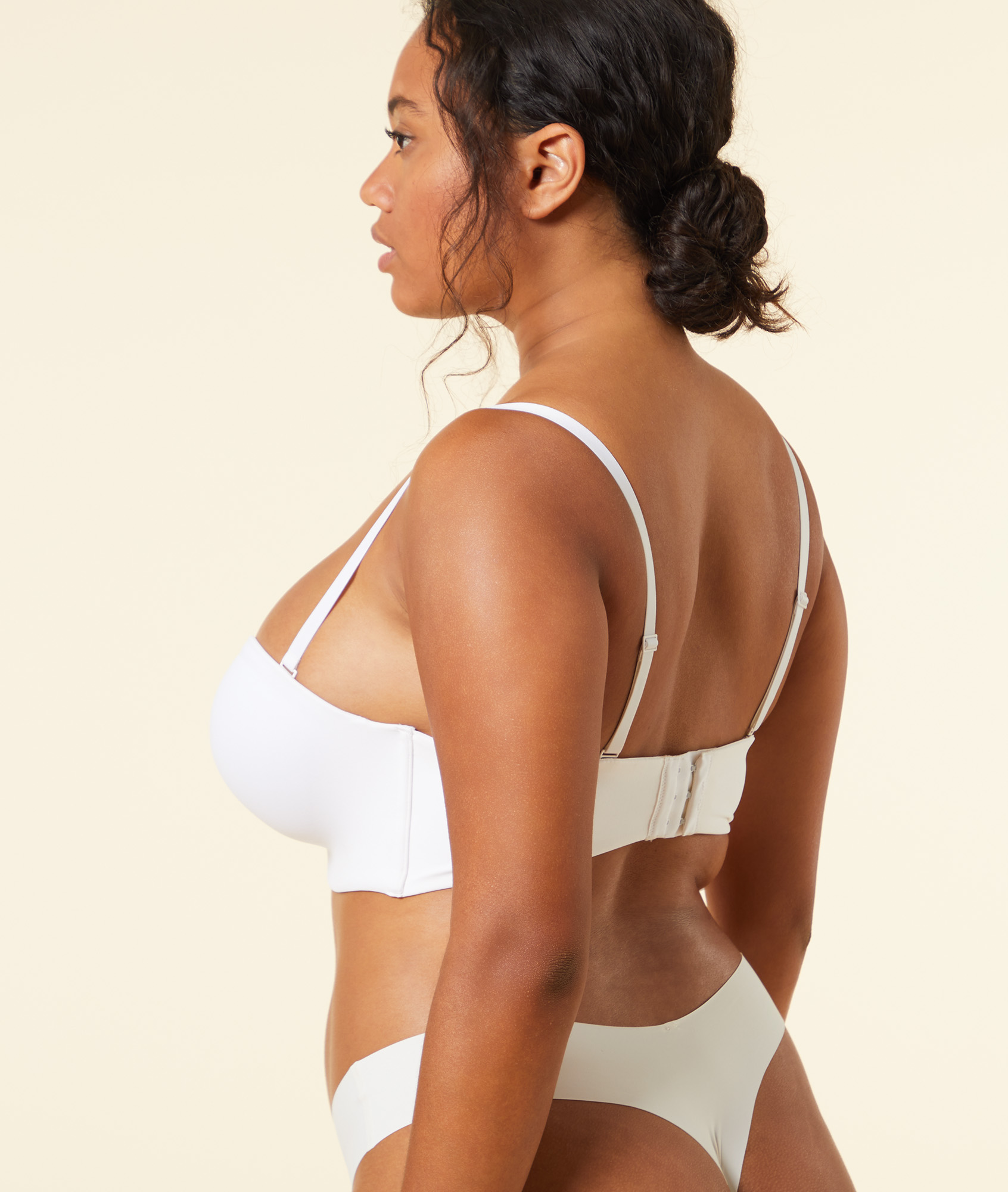 Bandeau microfibre bretelles amovibles, bonnet D