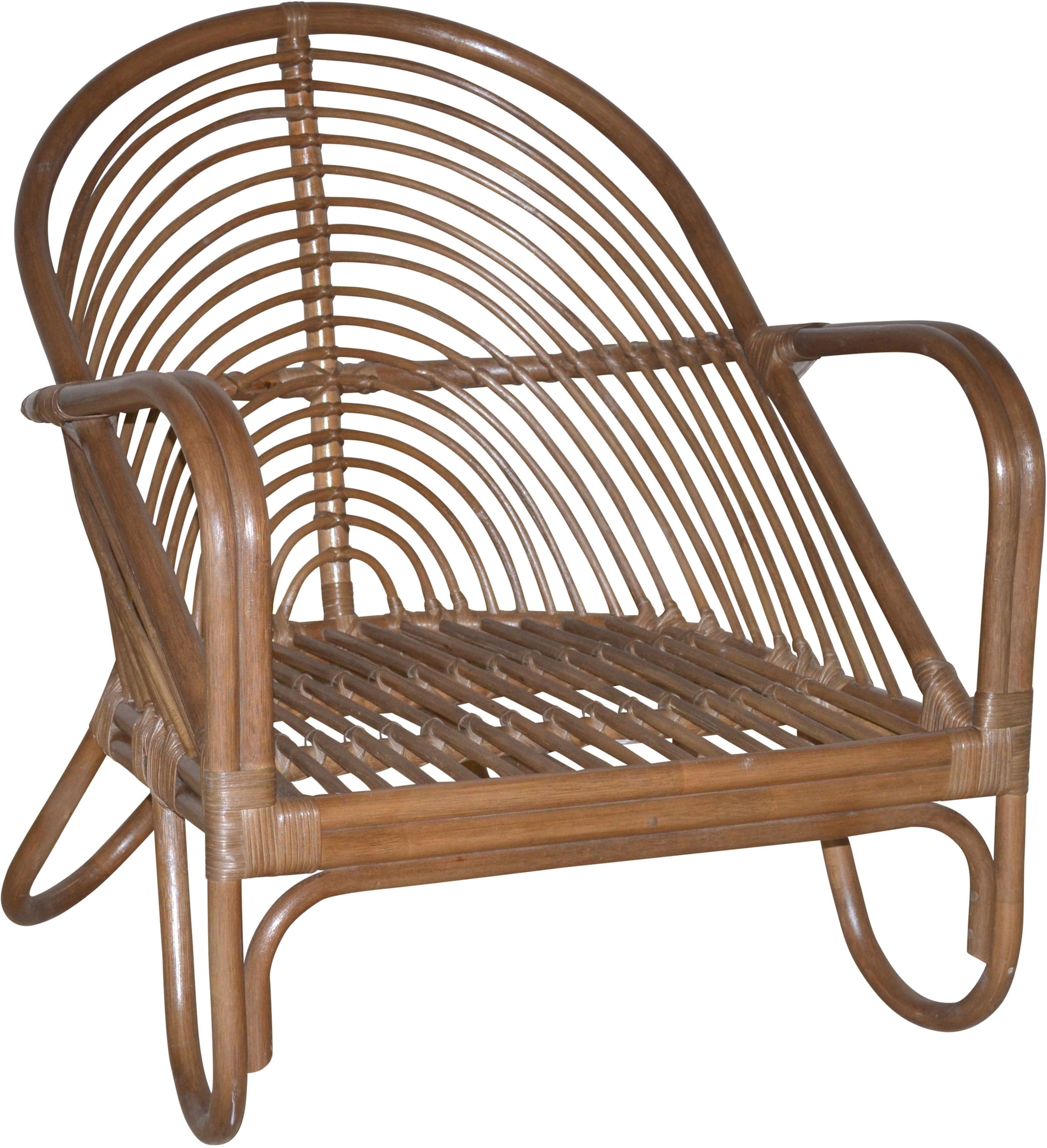 HOFMANN LIVING AND MORE Loungesessel Inklusive extra stark gepolsterten Sitzkissen, 1 Stk. tlg. Handgeflochten