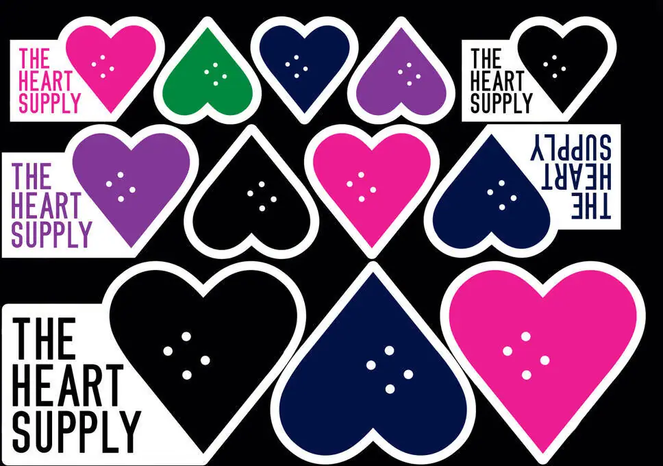 Heart Supply Logo Klistermærkeark - Skateboards | SkatePro