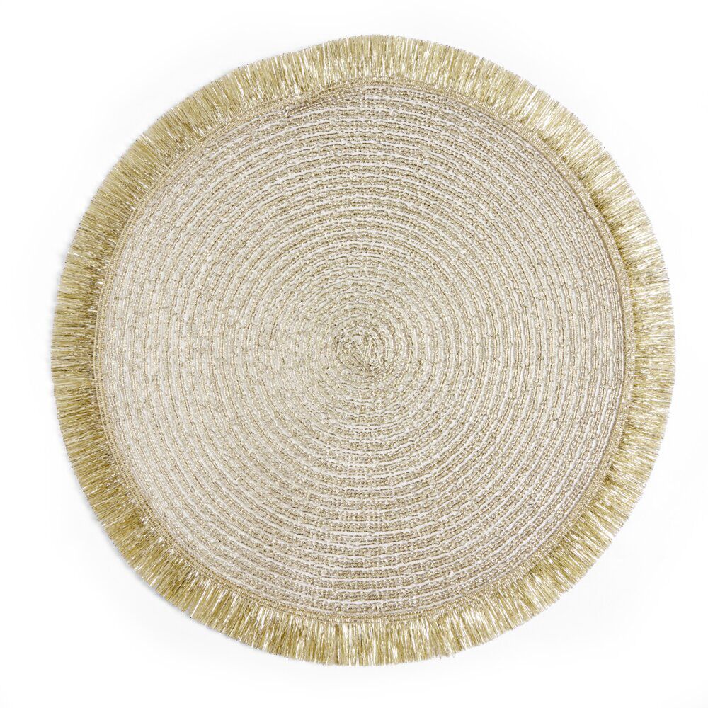 Set de table rond Ø38cm polyester jaune