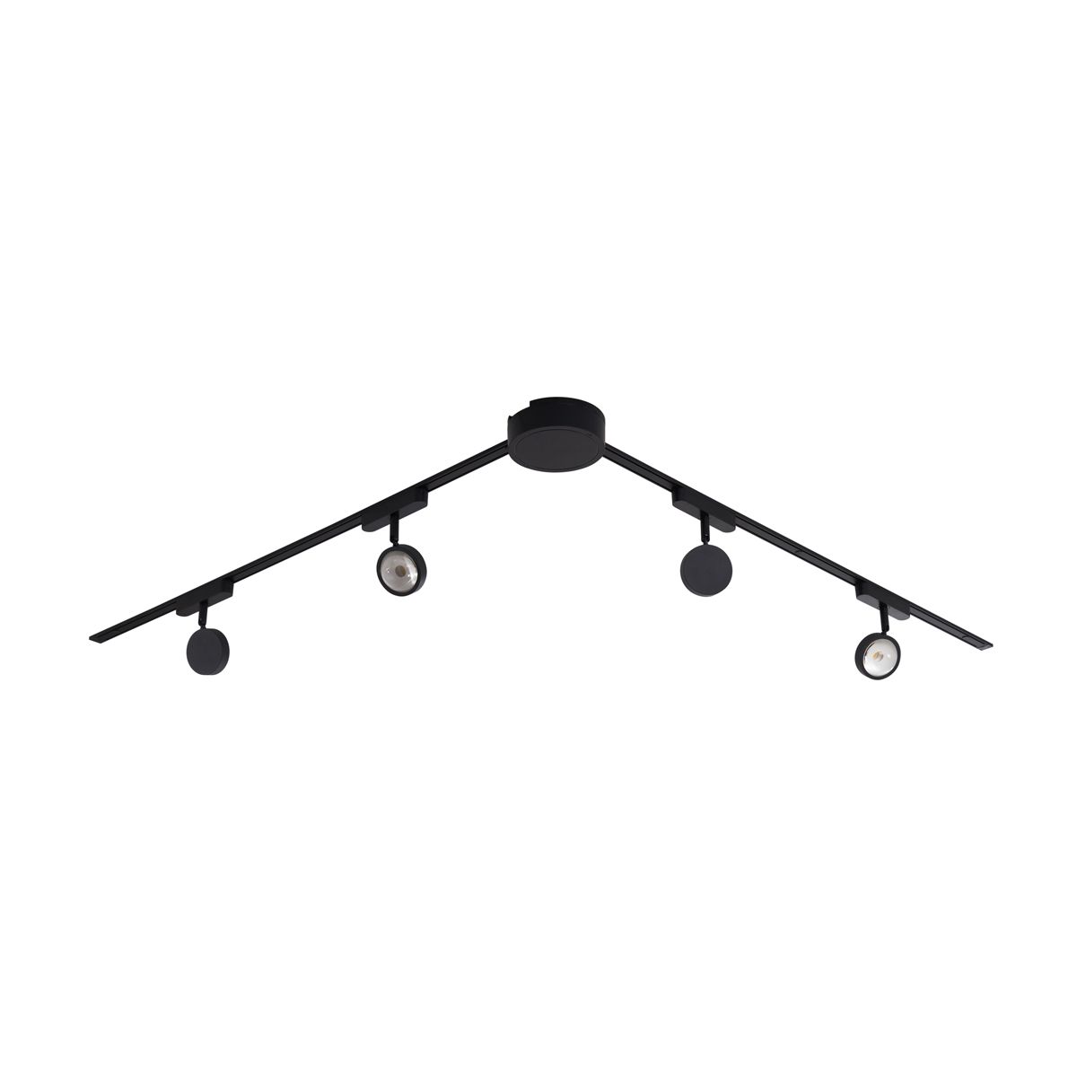 Modern railsysteem met 4 spots zwart 1-fase - Magnetic Lance
