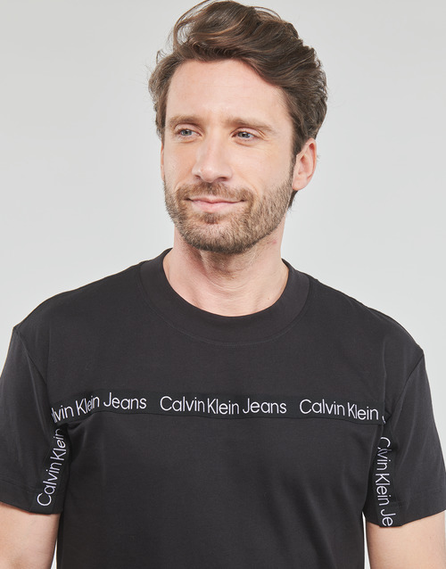 Calvin Klein Jeans - LOGO TAPE TEE - Noir
