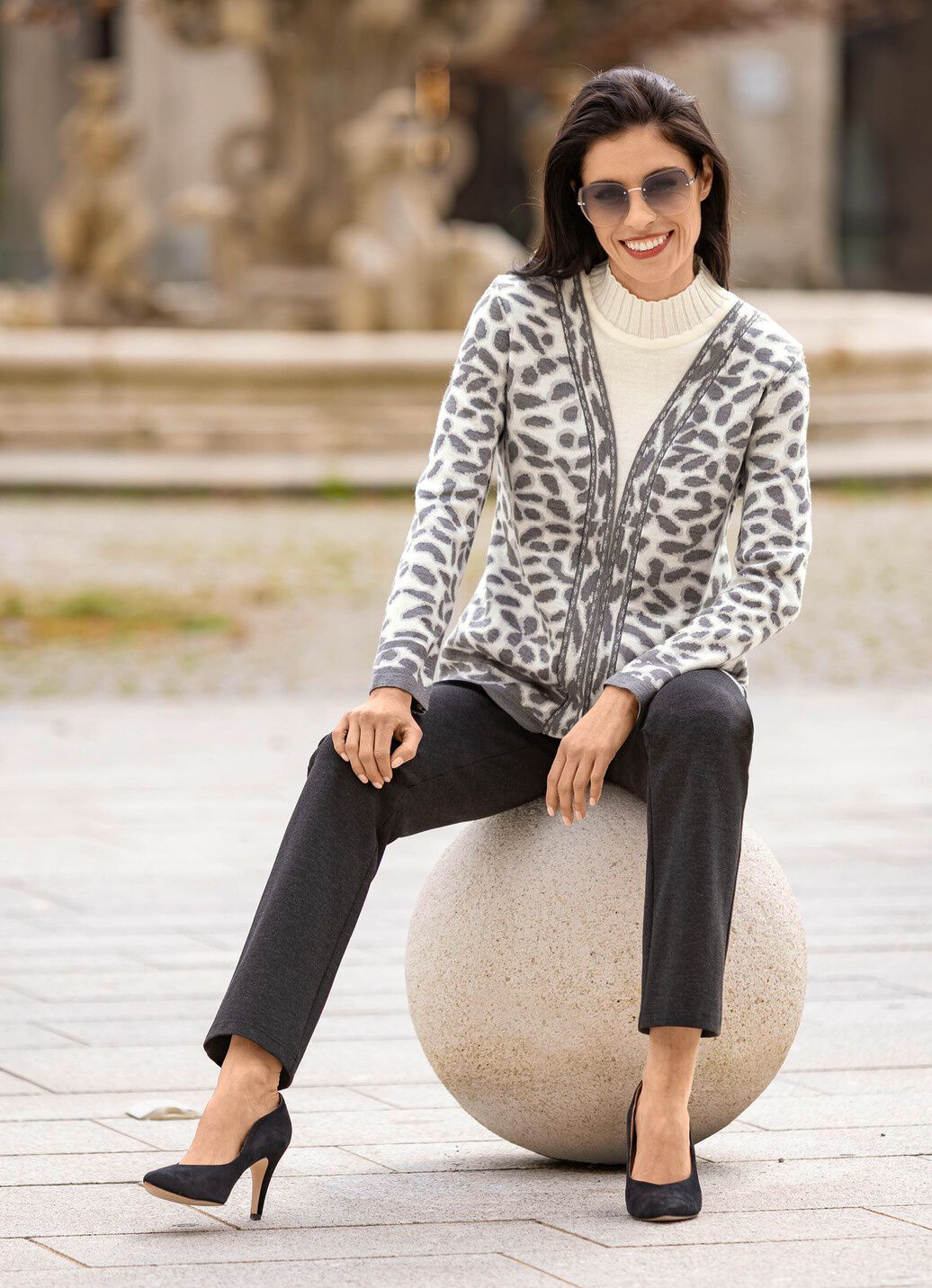 Pullover in Doppel-Optik
