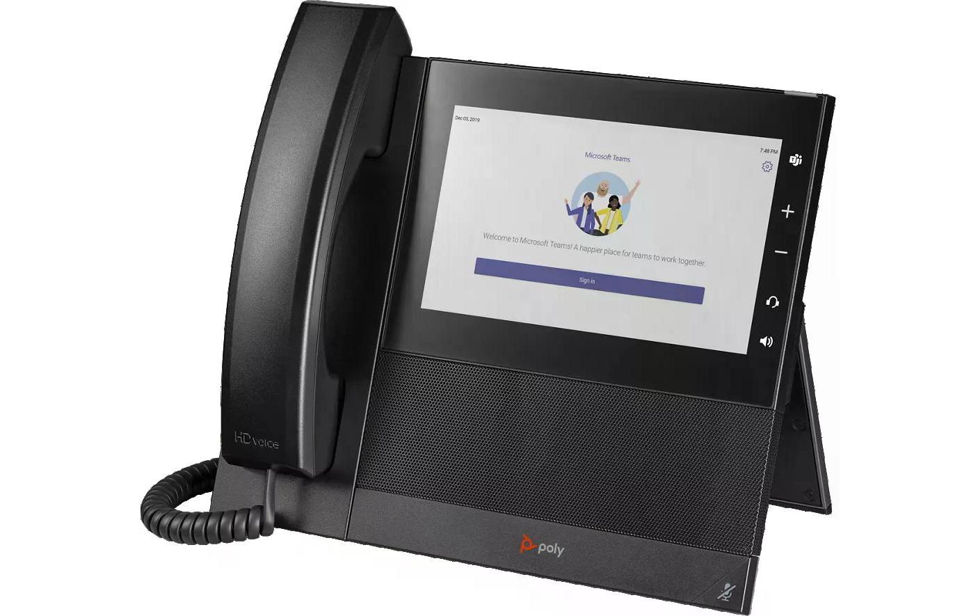 Tischtelefon Poly CCX 600 Microsoft Teams Schwarz<br>Leistungsstarkes Business-Media-Tischtelefon mit grossem Farbdisplay