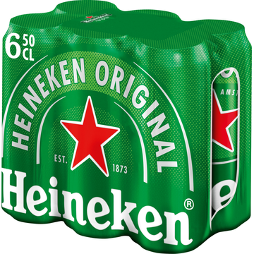Heineken Premium Pilsener Bier Blik 6 x 500ml
