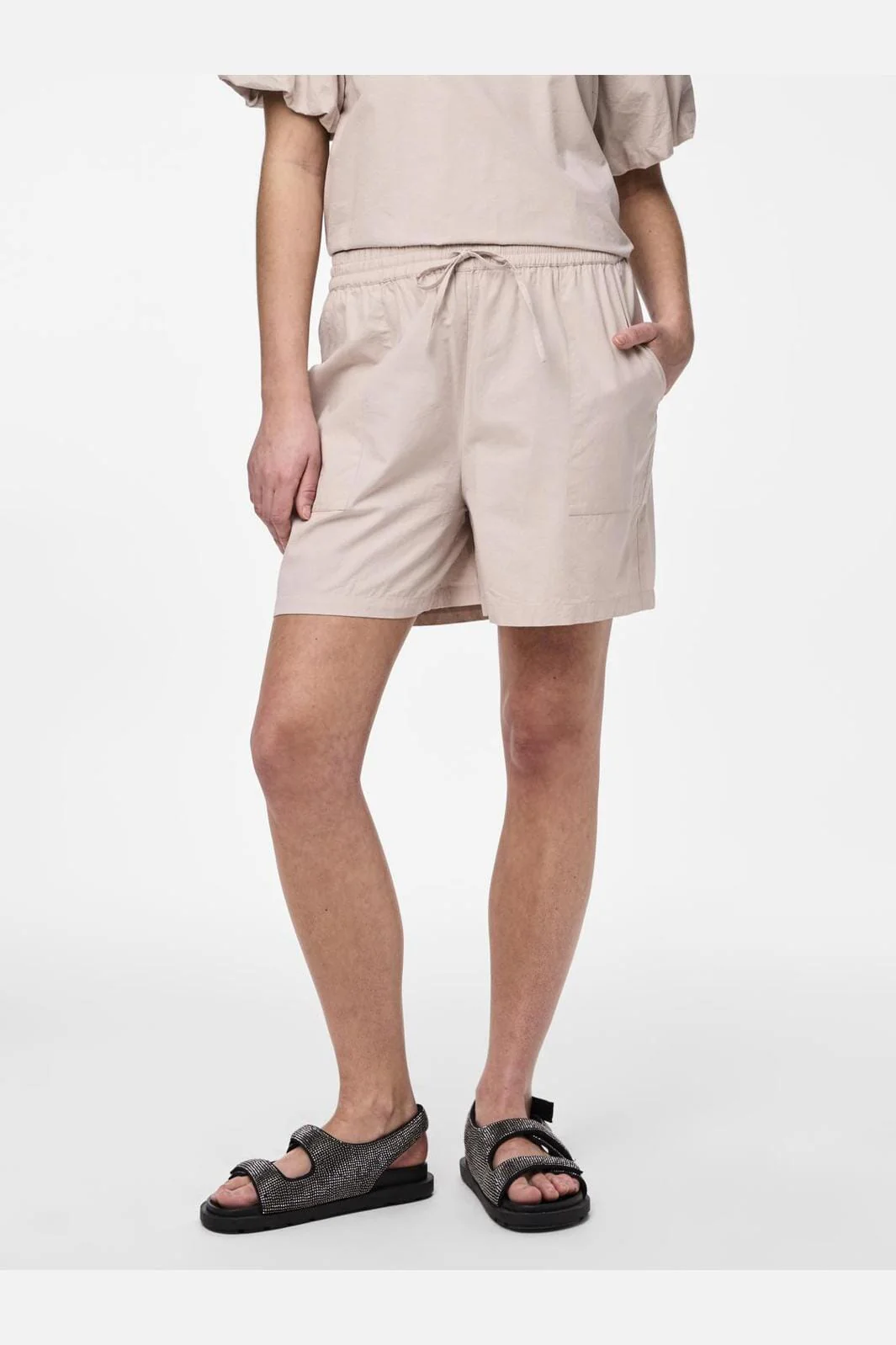 Pieces Pckarson Shorts 4506114 silver gray