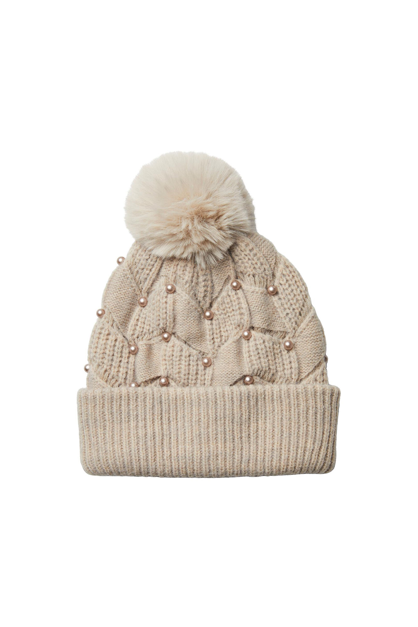 Gorro de tricô com pompom
