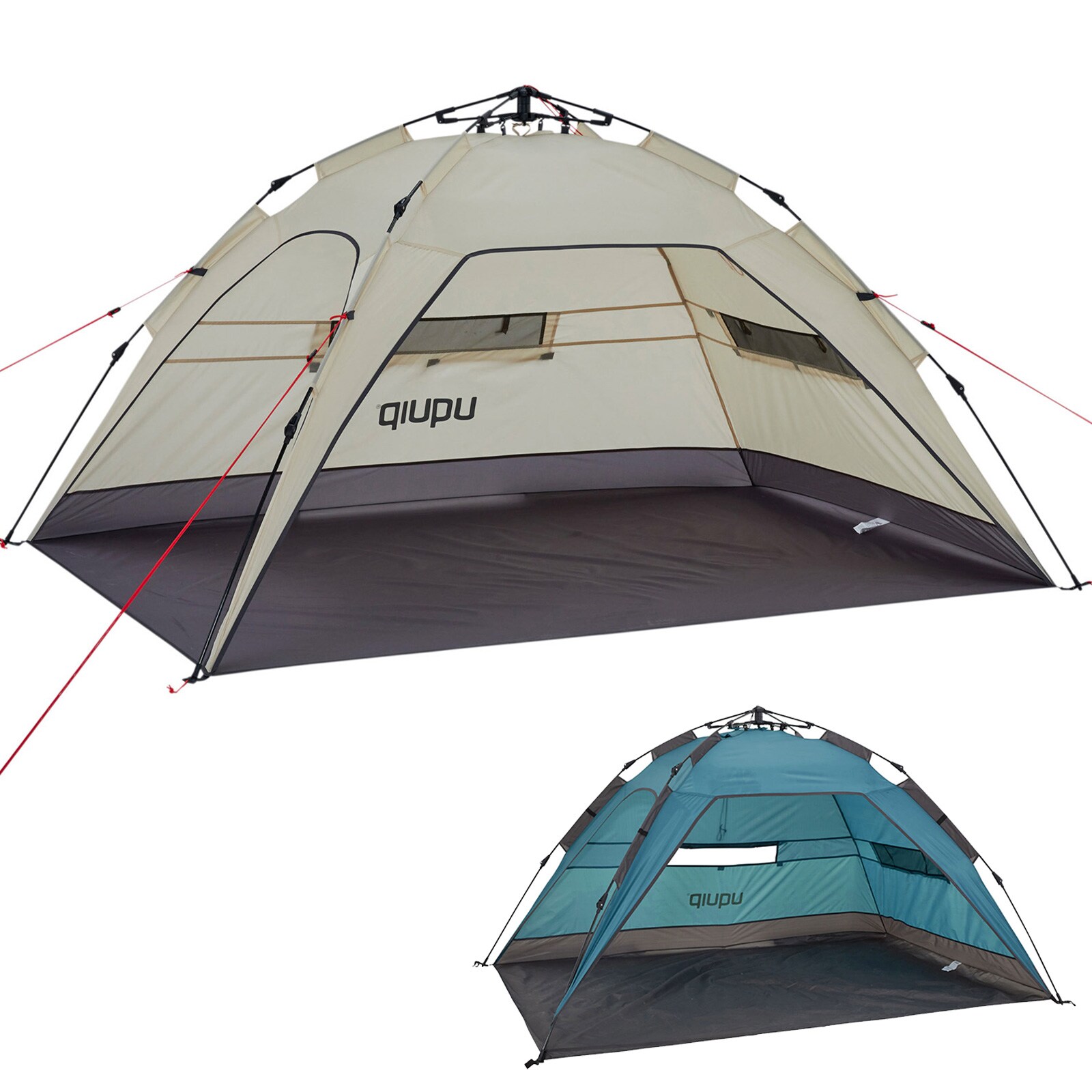 UQUIP Automatik Strandmuschel Buzzy Strandzelt Reise XL Wind Sonnen Schutz UV50+ Farbe: petrol