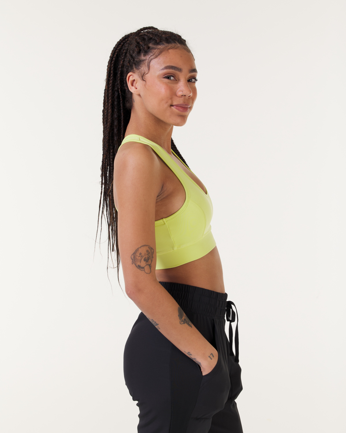 LEVITY Breeze Sports Bra Yellow Kiwi