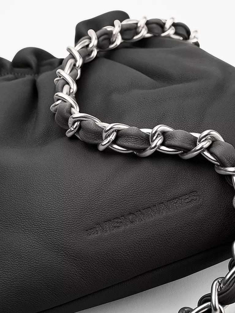 LES VISIONNAIRES Ledertasche - Bucket Bag LILOU SILKY schwarz