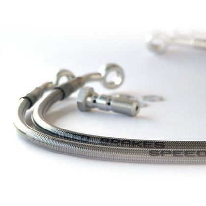 Kit durites aviation Speed Brakes Inox Avant - raccord titane - Gris