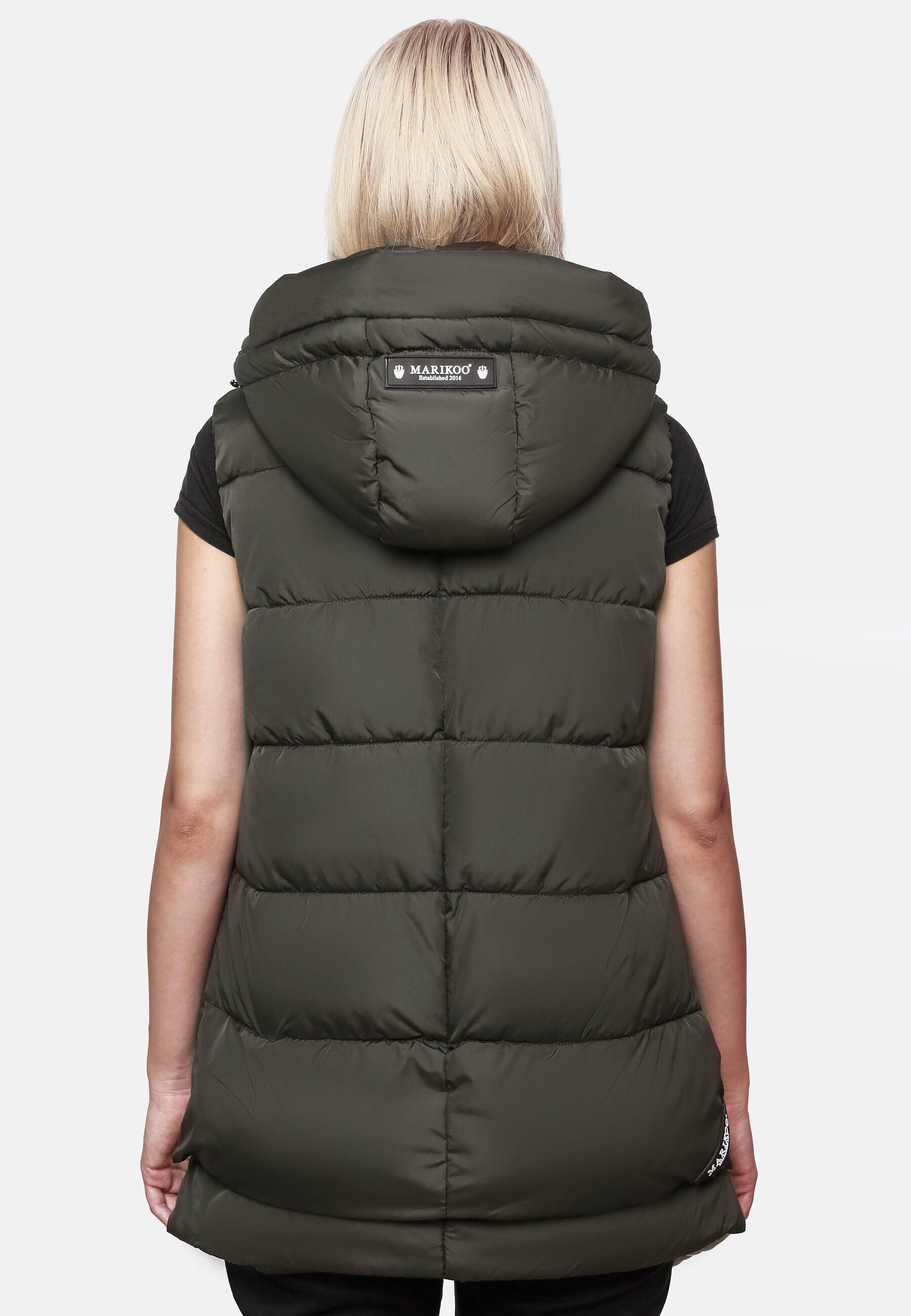 MARIKOO Damen Steppweste Bodywarmer mit Kapuze Zarinaa