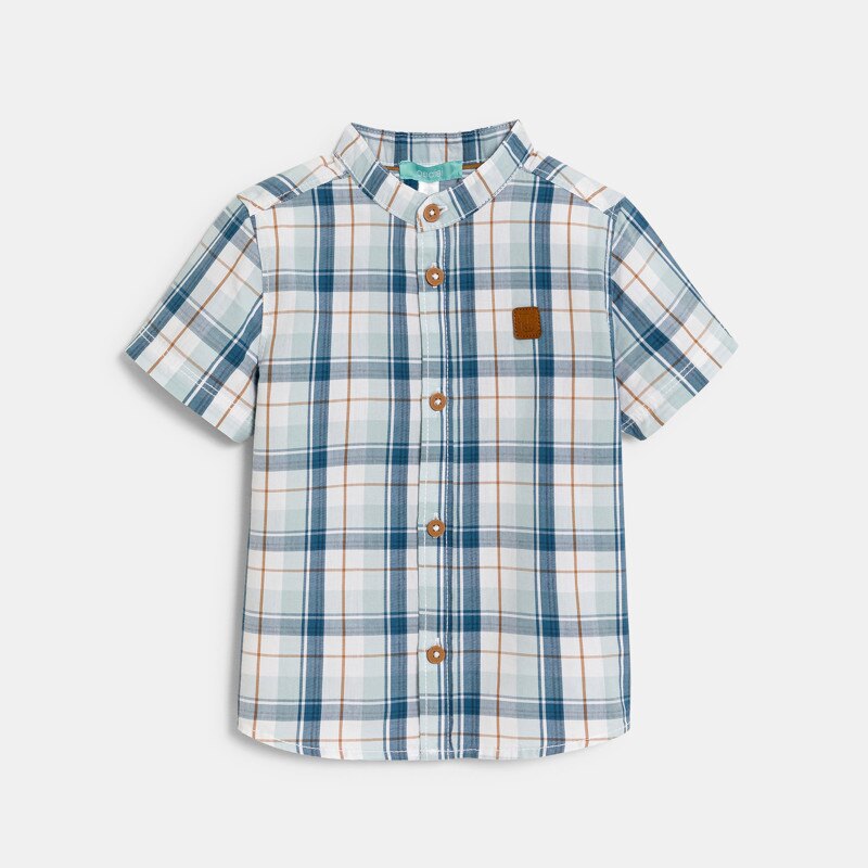Chemise à carreaux bleu bébé garçon Bleu