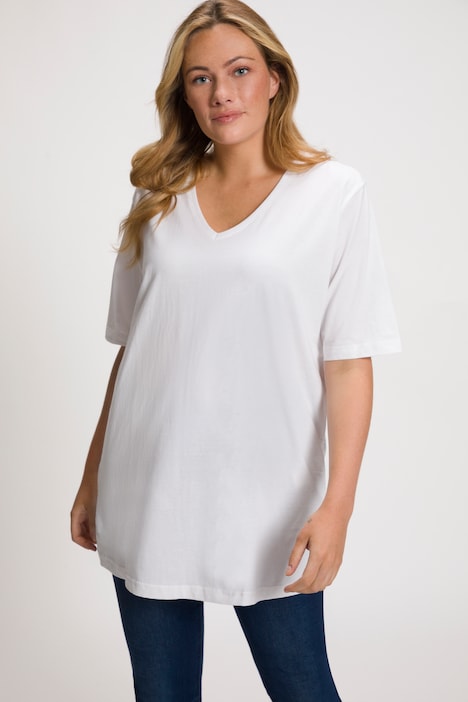 T-Shirt, V-Ausschnitt, Relaxed, Halbarm