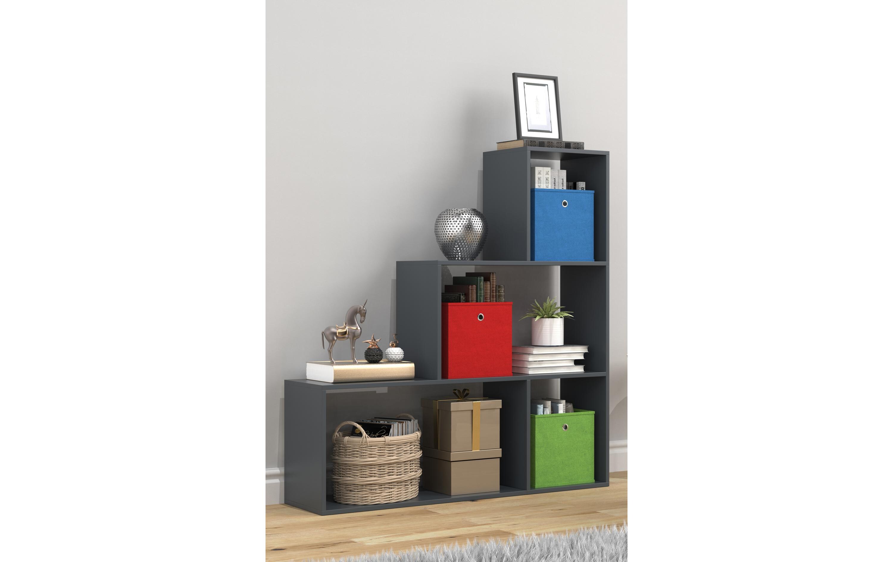Regal Dubila M 117 x 123 cm, AnthrazitStylisches Treppenregal