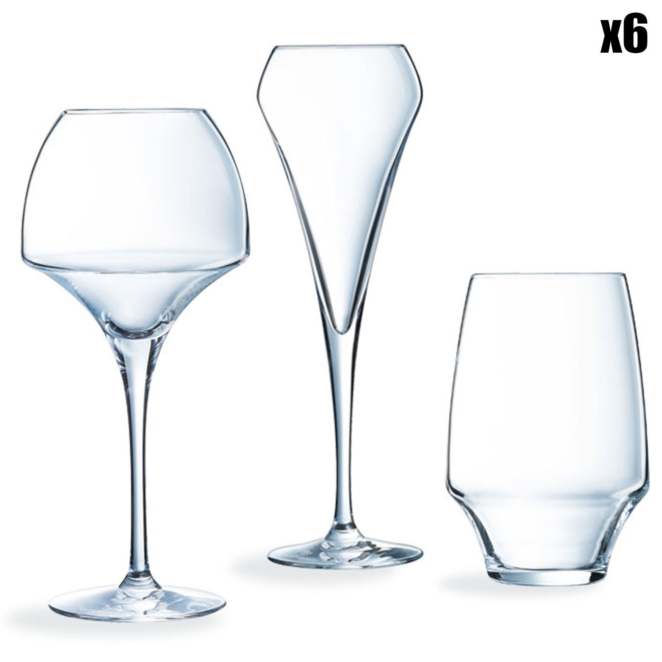Chef & Sommelier Ensemble de verres Open Up - 18 pièces transparents