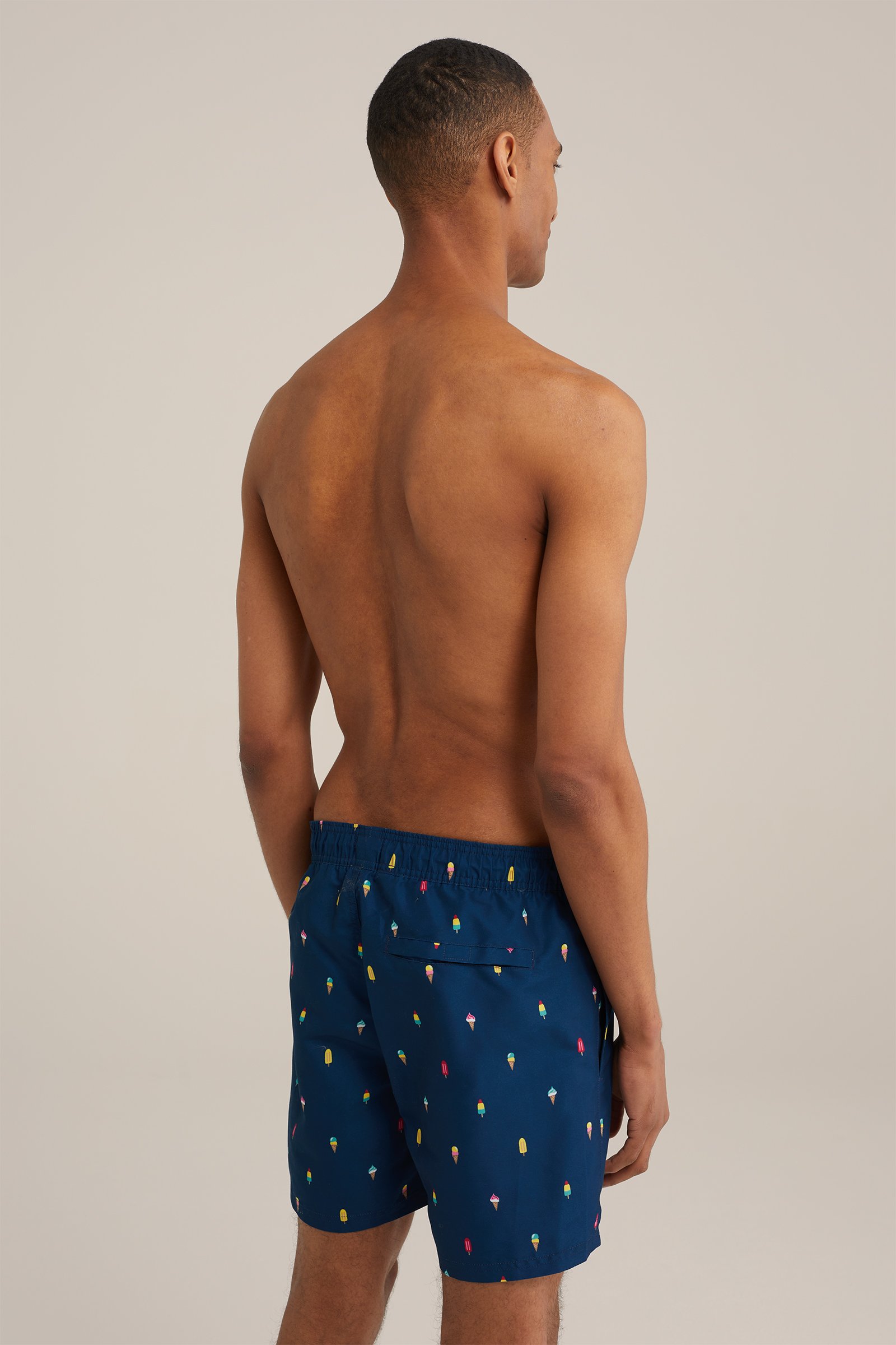 zwemshort met dessin WE Fashion Donkerblauw