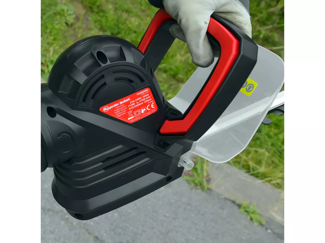 Taille haies électrique 710W - Lame 61cm - Poignée arrière rotative - Elem Garden
