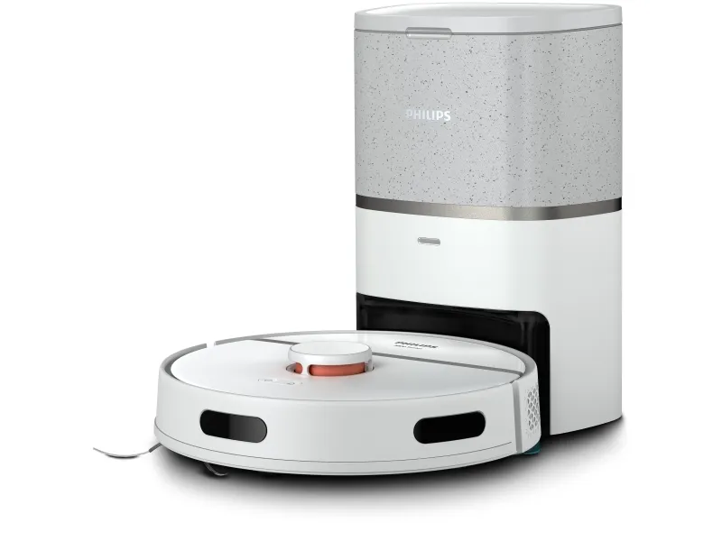 Philips 3000 series HomeRun Aqua XU3110/02 Robot til støvsugning og gulvvask, Støvpose, Grå, Rund, Light/Beluga Metallic, Acrylonitrilbutadienstyren, 3,35 L