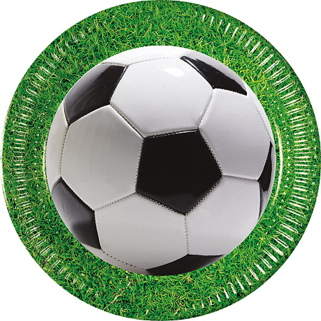 Paptallerken 8-pak - Fodbold
