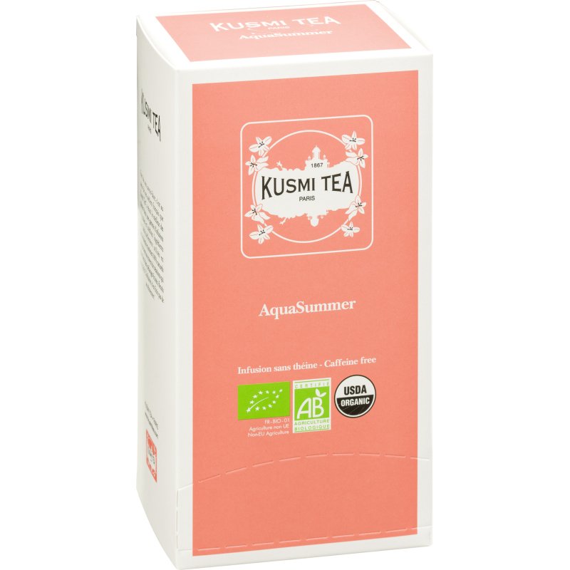 Infusion  AquaSummer Bio Kusmi Tea - Boîte de 25 sachets