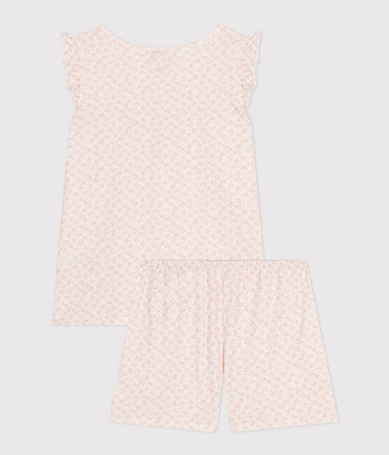 Pyjama short imprimé fleur en coton enfant