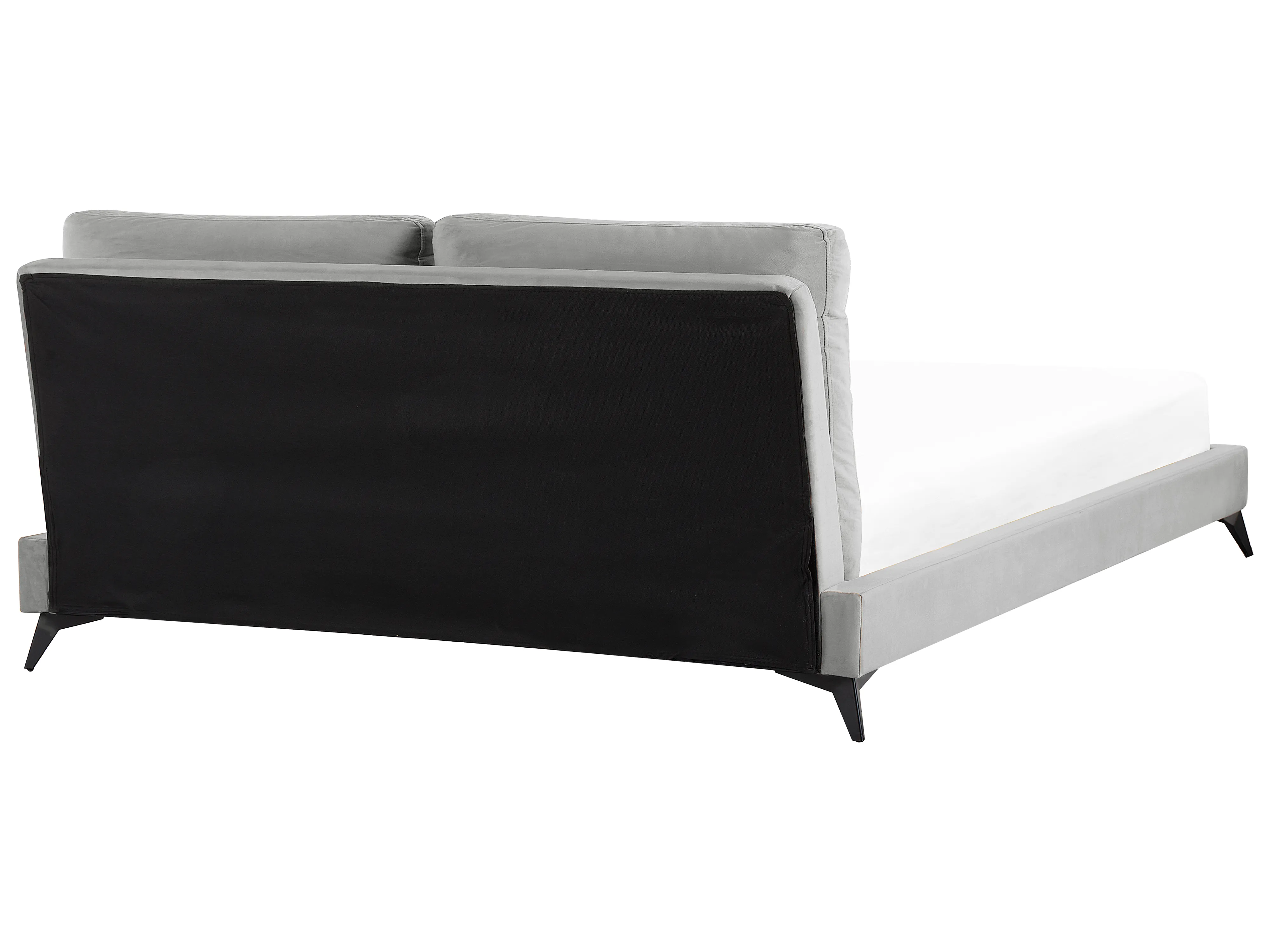 Bed Fluweel MELLE 180 x 200 cm Grijs