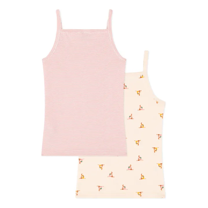 Petit Bateau Lot 2 Débardeurs Ecureuils | Beige
