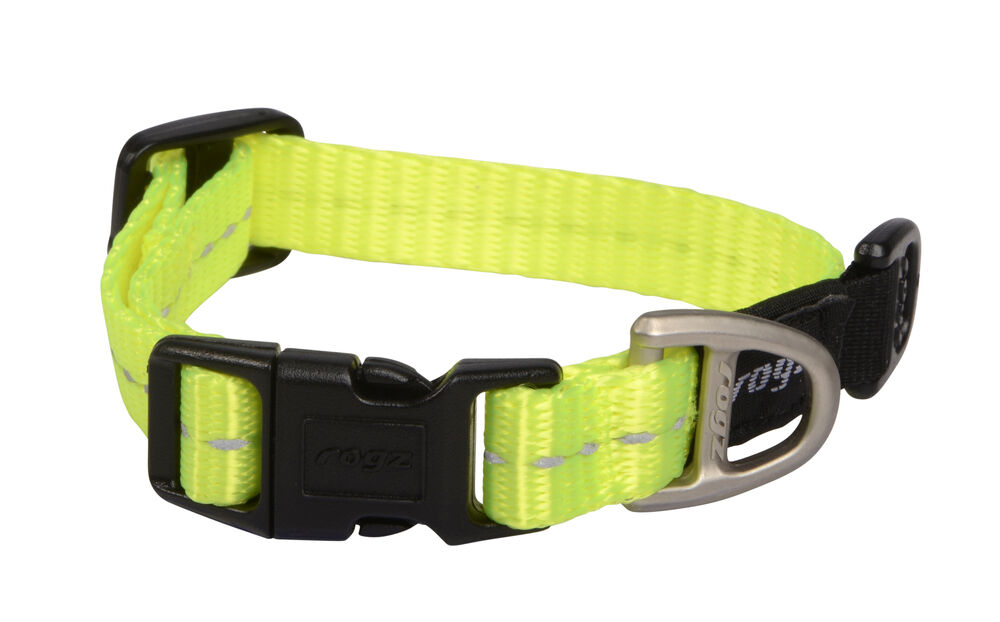 Rogz Utility - Halsband Hond - geel - 16 tot 22 cm