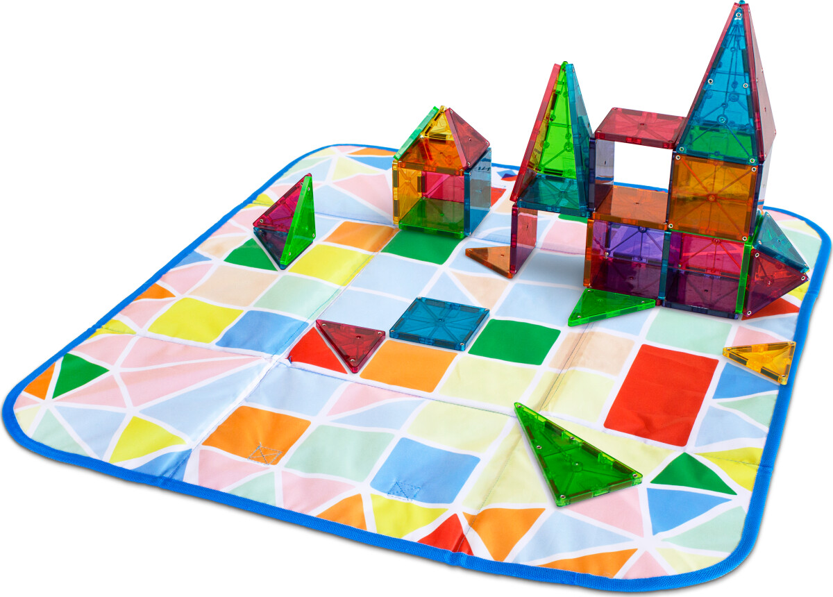 Magna-Tiles - 2-I-1 Legemåtte Og Opbevaringskasse