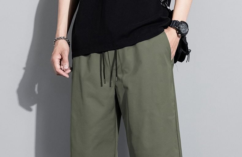 Lefitt - Mock Two-Piece Capri Cargo Pants