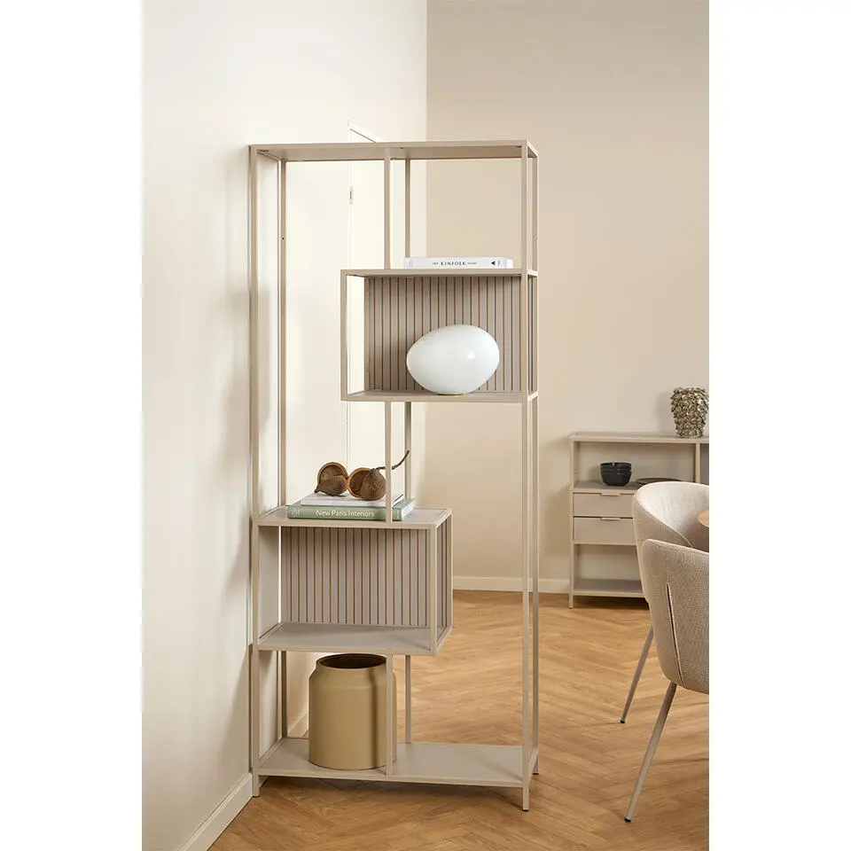 Hioshop Sea wandkast 5 planken grijs