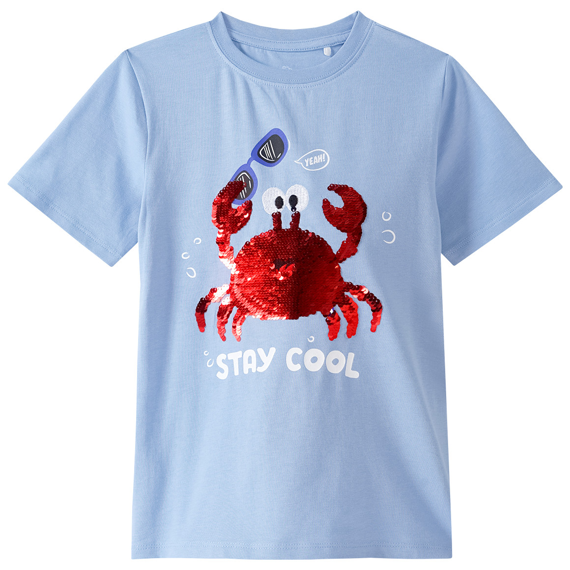 Topolino Jungen T-Shirt mit Wendepailletten hellblau