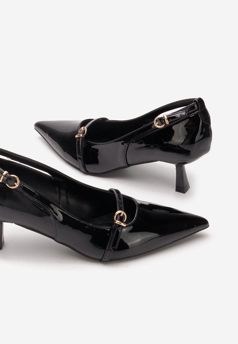 Chaussures stiletto à petit talon noirs Tosha