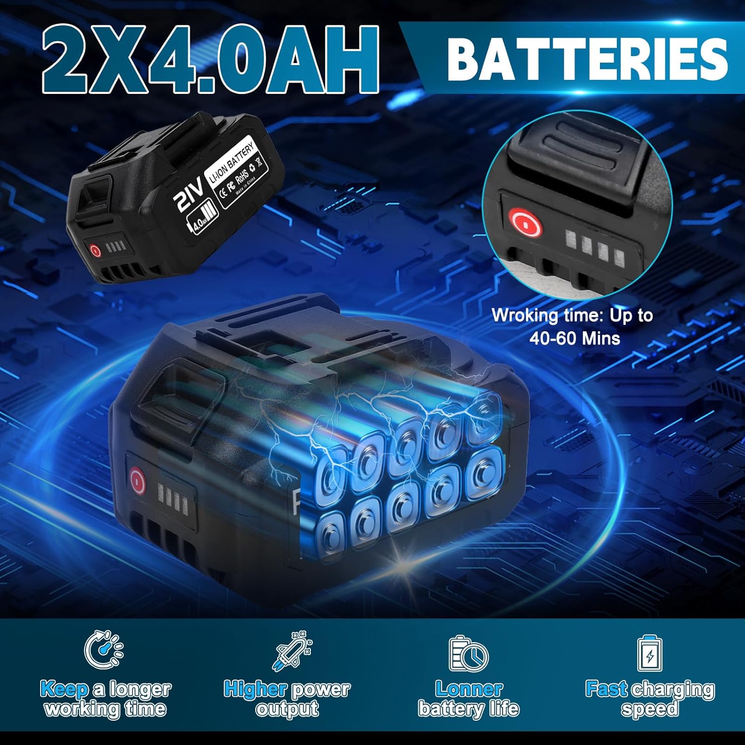 4 in 1 Akku Hochentaster 6 Zoll Mini Kettensäge mit Akku und ladegerät 45 mm Elektrische Gartenschere 2x 4000mAh Elektrische Baumschere Astschere HandKettensäge Batterie säge Teleskop Astsäge