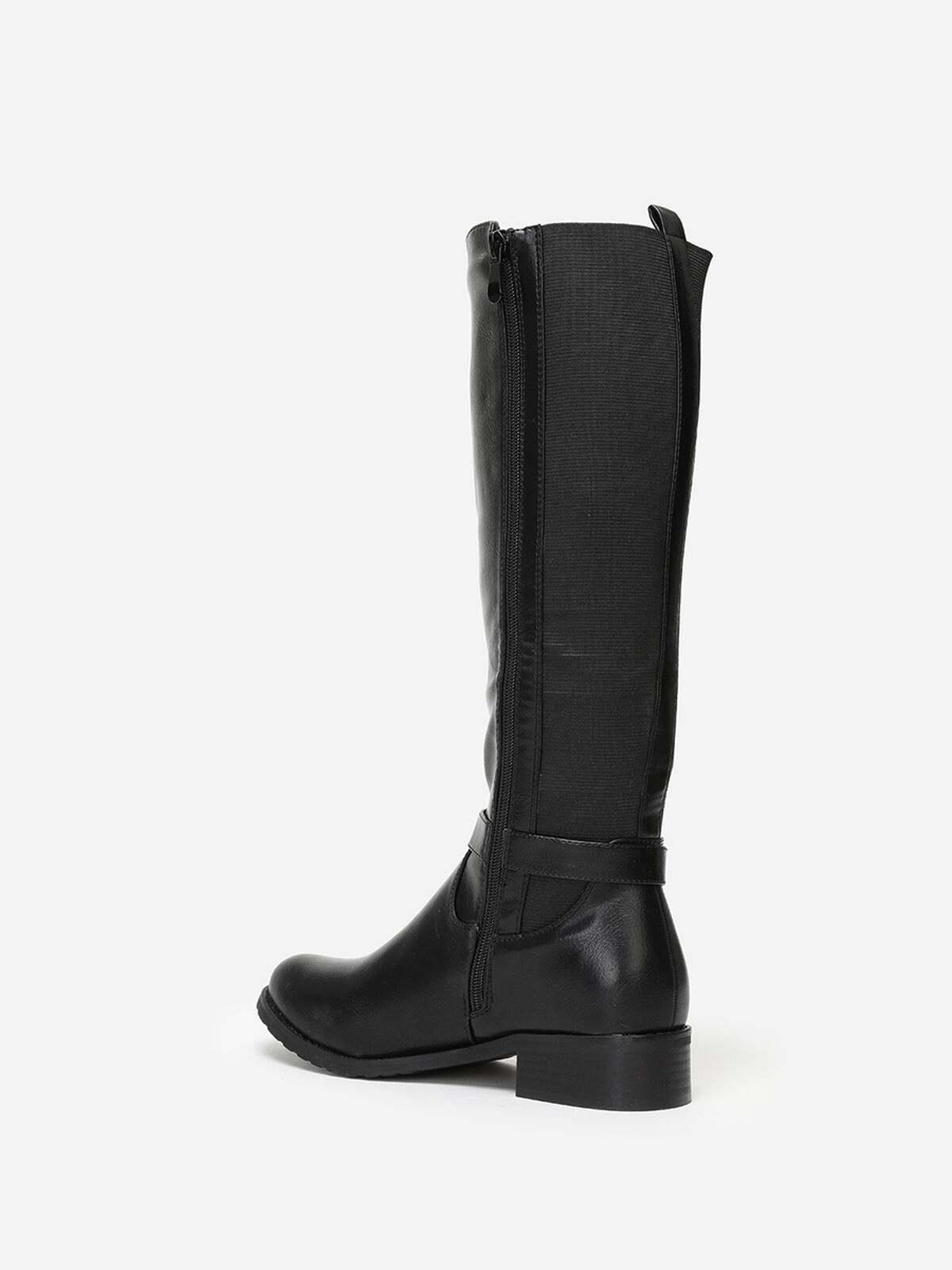 Bottes cavalières avec cadenas- Noir