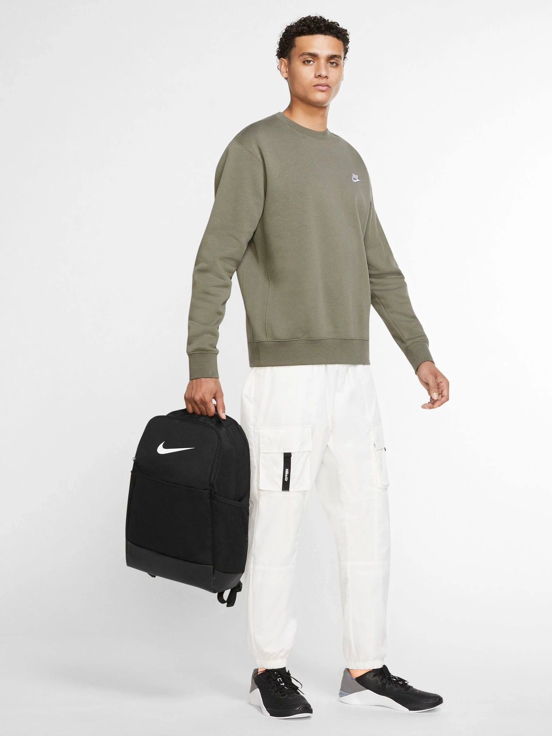 Zwart - Nike Brasilia rugzak met all-over print