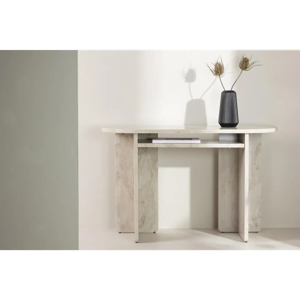 Svea - Carlo sidetable - 120 cm - marmerlook