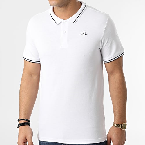 Polo A Manches Courtes Logo Ezio 351683W Blanc