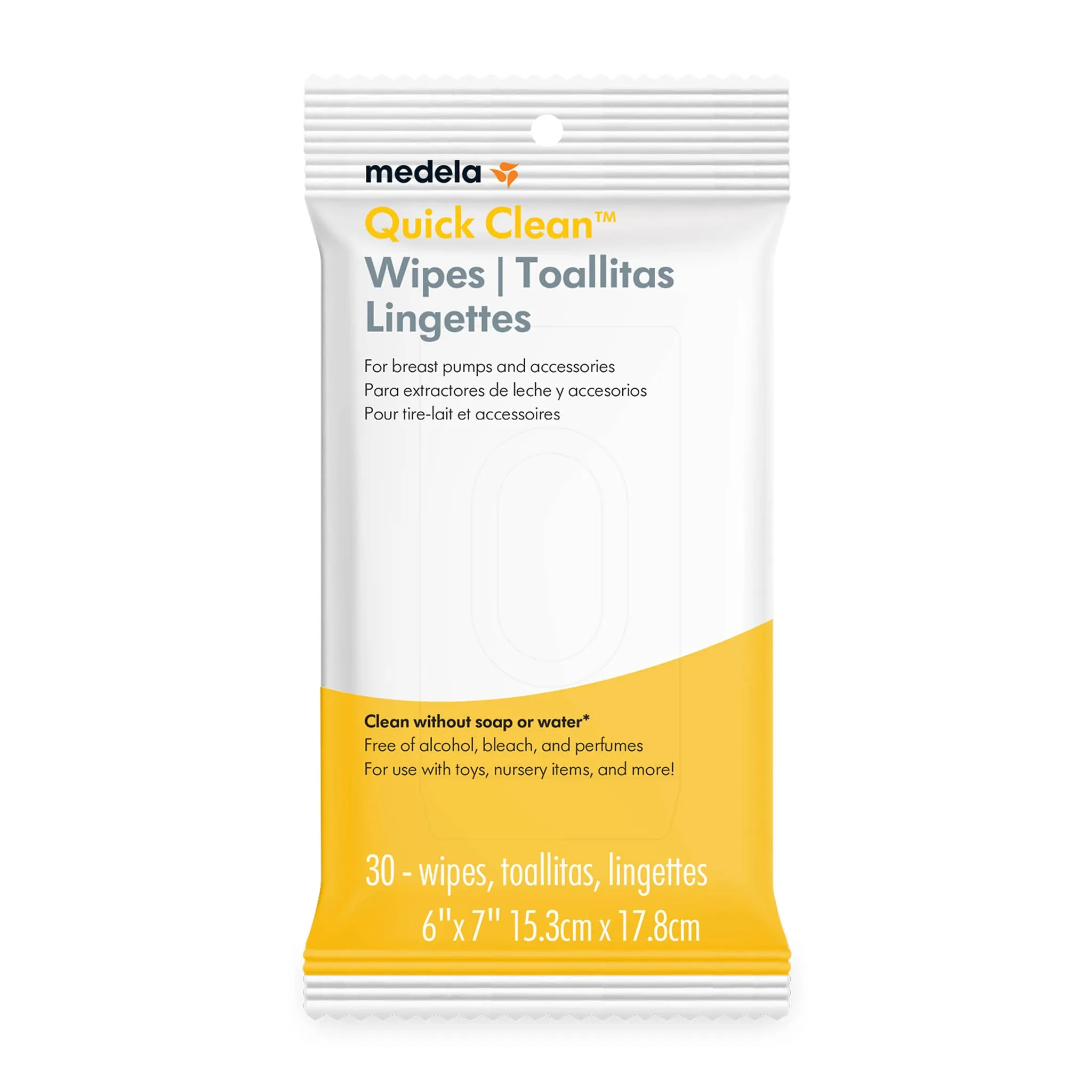 Medela Lingettes (30) Quick Clean pour Tire-Lait et Accessoires