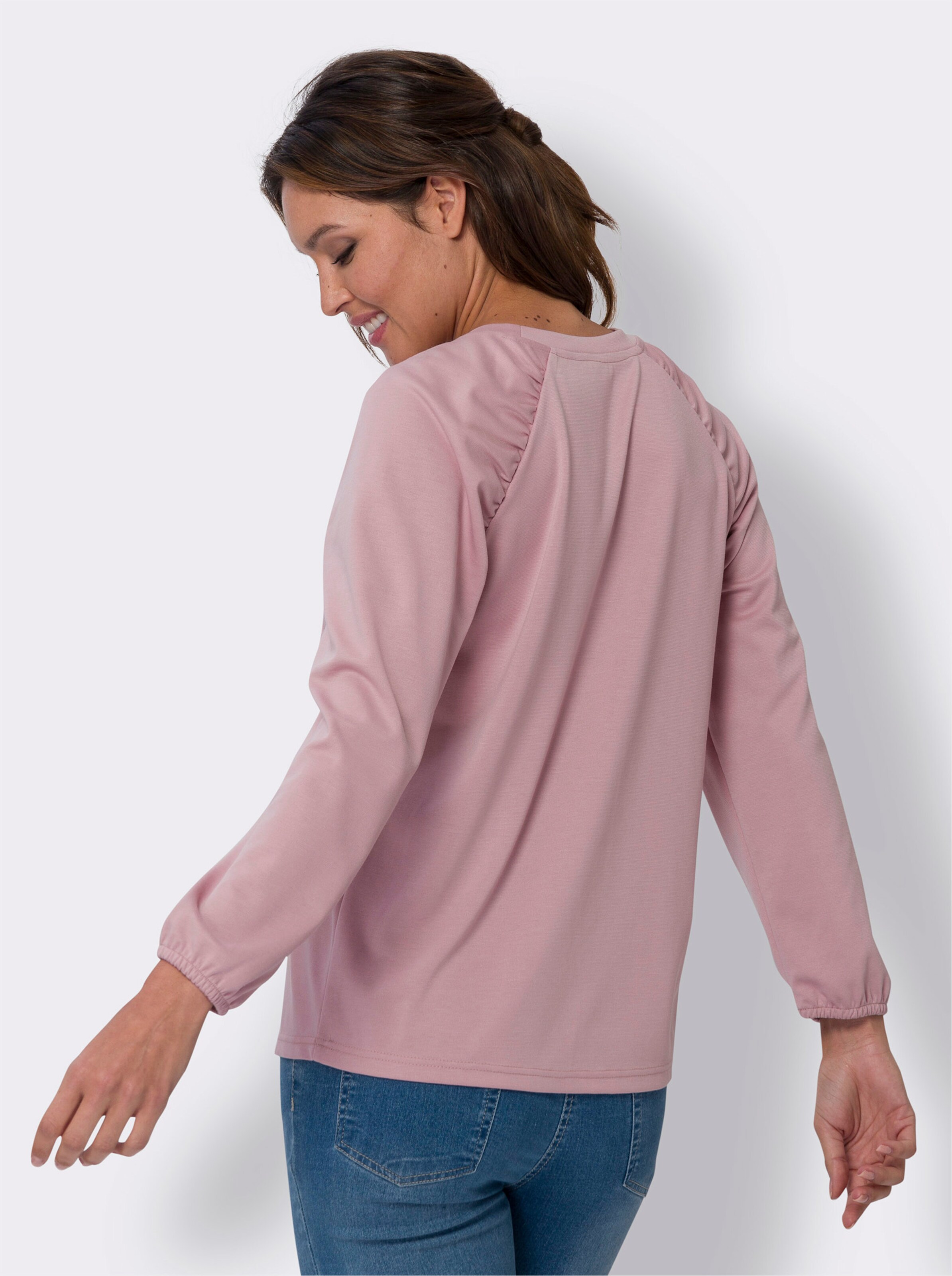 Sweatshirt mit Raffungen