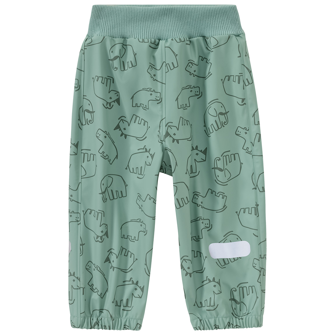 Topomini Baby Regenhose mit Tier-Print salbei
