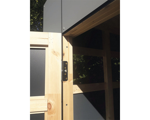 Bertilo Design HPL 1 tuinhuis, 230 x 236 cm, antracietwit