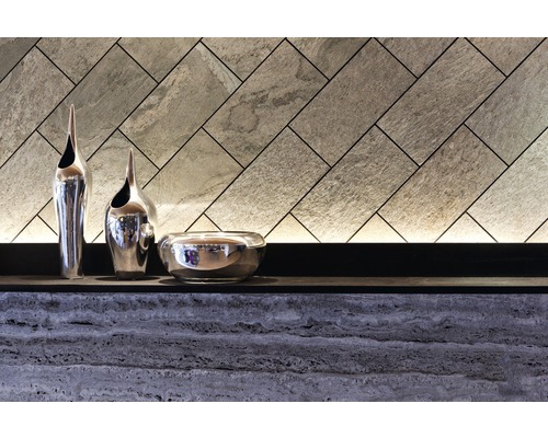 Echte steen mica schist Slate-Lite flinterdun 1,5 mm Argento 30x60 cm