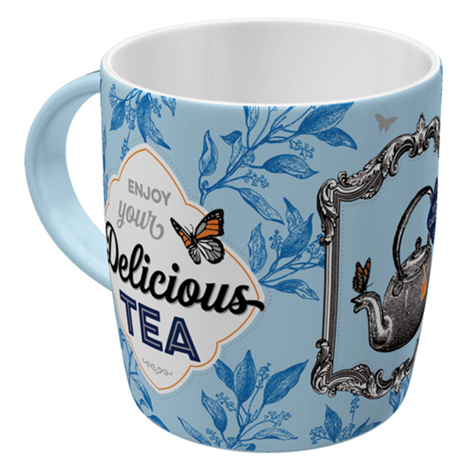 Kaffeebecher ALWAYS TIME FOR TEA - blau - 330 ml