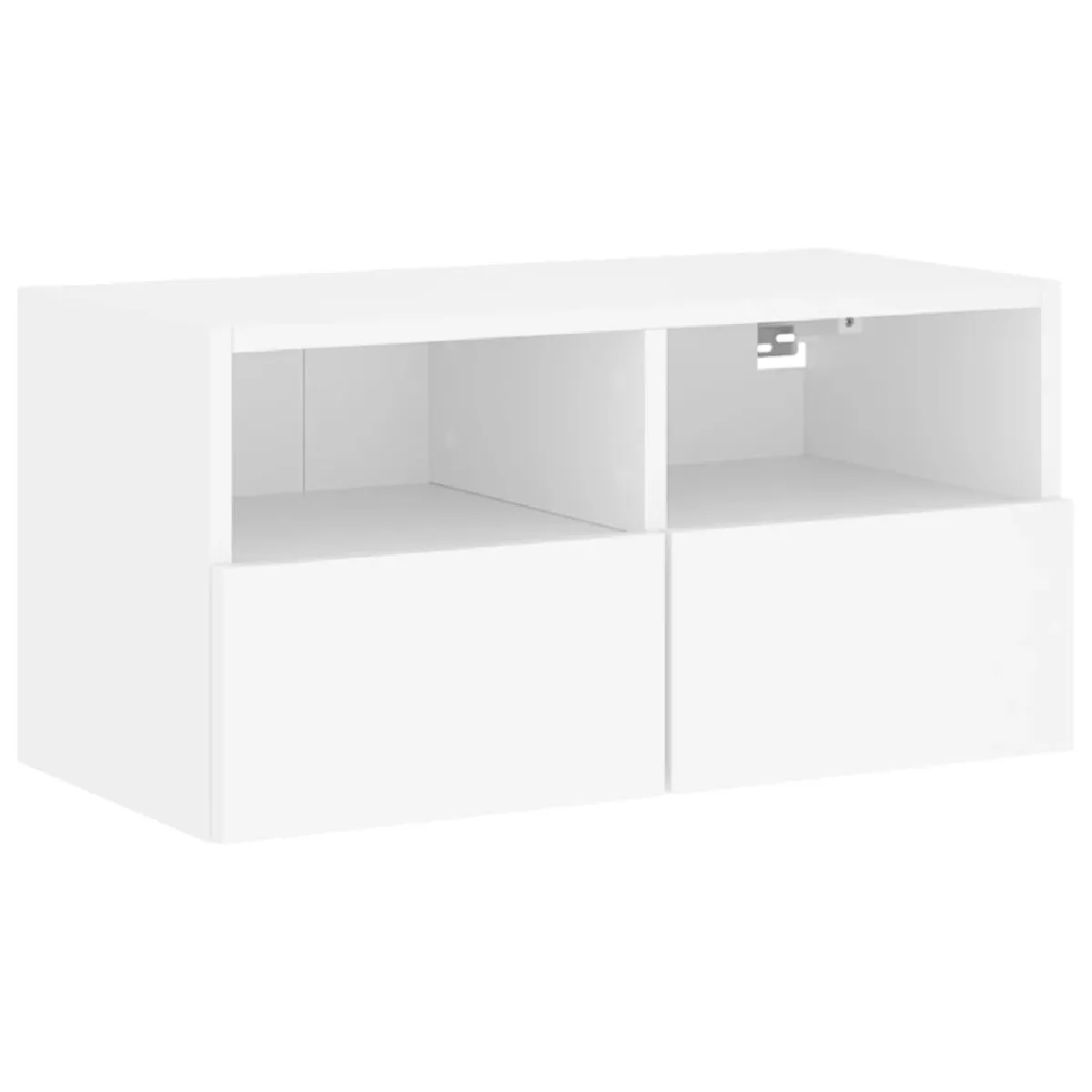vidaXL Meuble TV Mural - Blanc