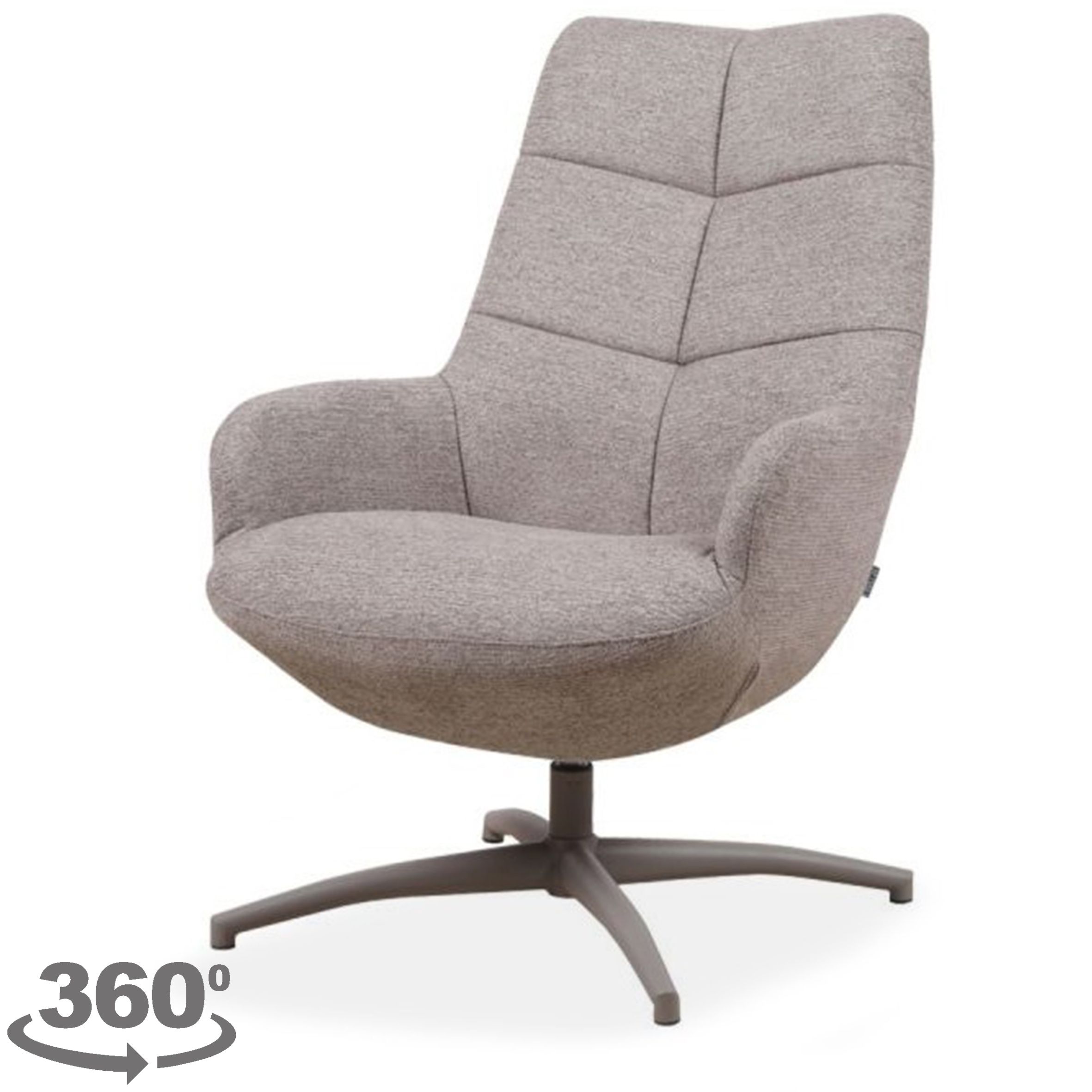 Draaifauteuil Taupe WX-67.018 Winston B73 x D82 x H106 cm