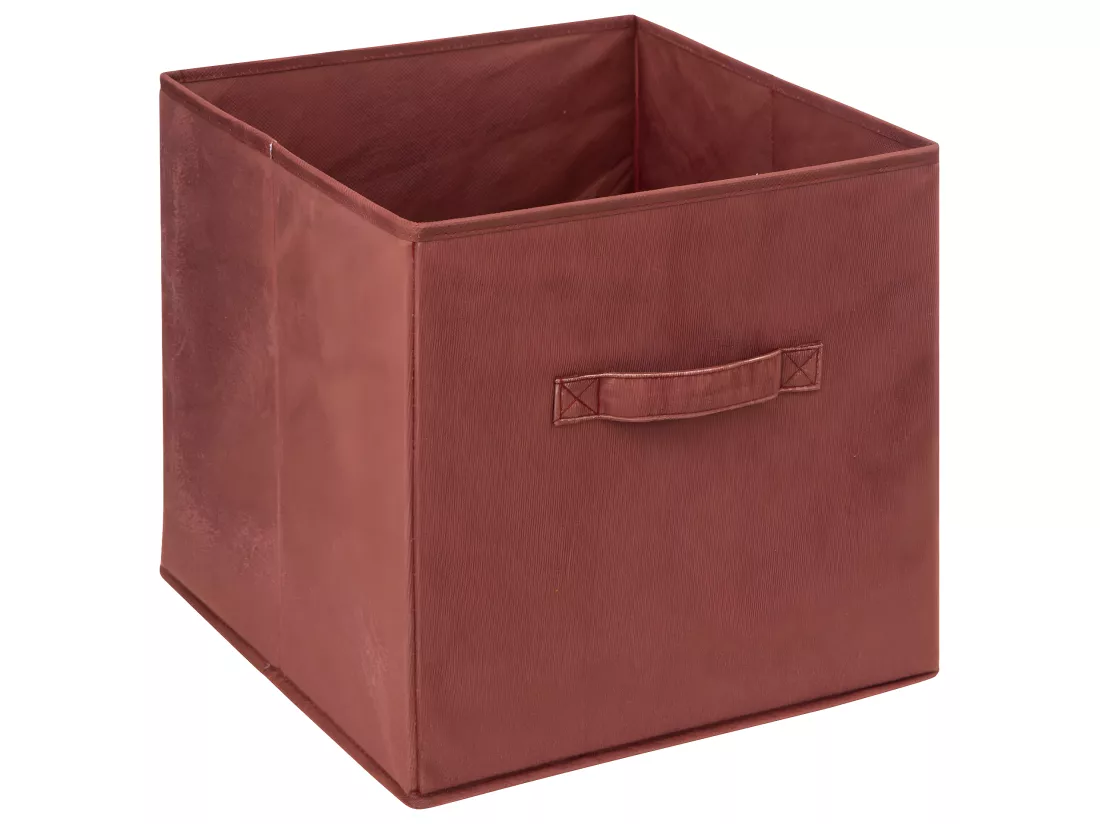 Boîte de Rangement en Velours Terracotta 31 x 31 x 31 cm