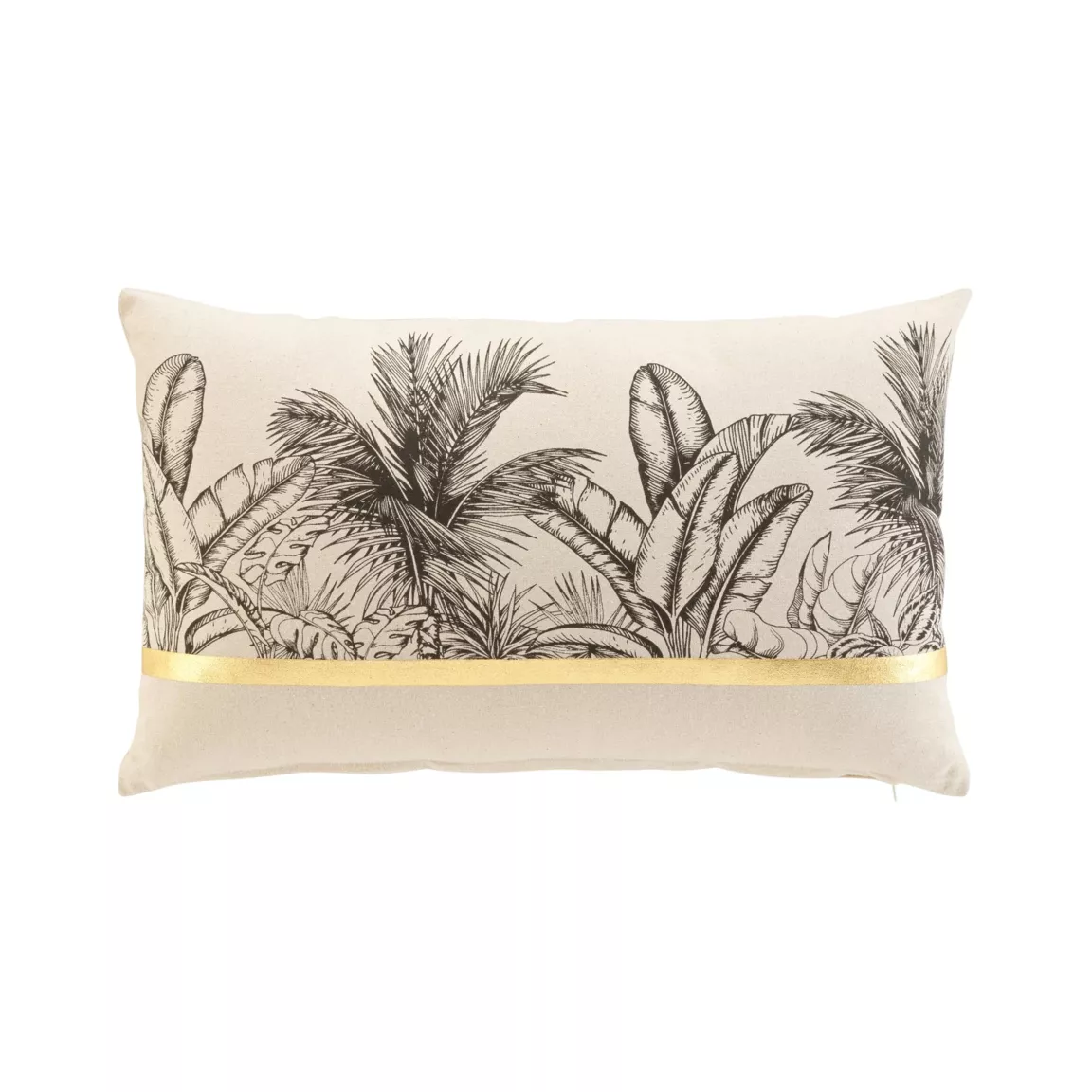 Coussin rectangulaire coton (30 x 50 cm) Papaya Ecru