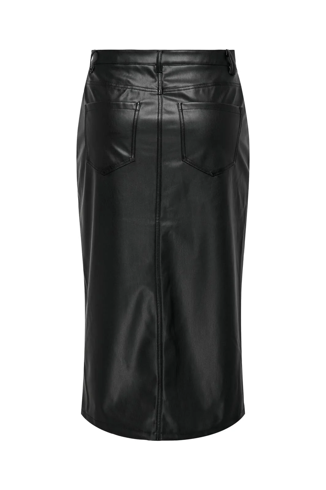Only Onlkiri Lo Slit Faux Lea Skirt Cc 4512619 black